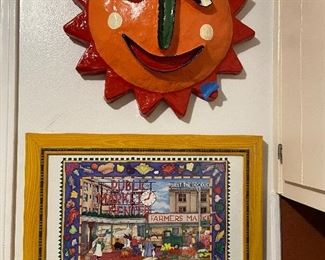 Sun 21” x 19”
Bottom Framed 19-3/4”Tall x 23-1/2” Wide