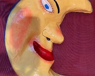 Paper Mache Crescent Moon 17” long x 12” wide
