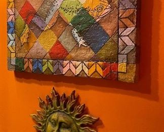 Top 22” Wide x 18” Tall x 1” Deep
Bottom Iron 14” Diameter