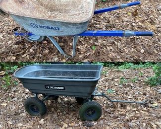 Kobalt Metal Wheelbarrow 
Gorilla Carts Gray Cart
