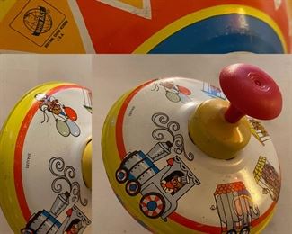 Vintage Ohio Art Metal Spin Toy