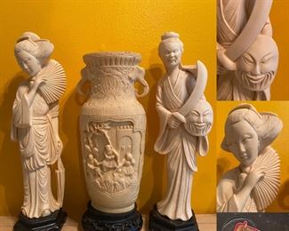 Vintage made in Italy Norleans Asian Sculptures 