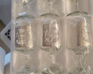 Vintage Irish Coffee Glasses.  Hmm...its so cold right now I want to go fix one.  Be right back!