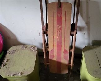 Montgomery Ward Sled...for all that snow we get here.  Send your kid now  a hill every 2 days that we get snow,  Maybe s/he will wind up at an old ladies house thats bored and you can do laundry.  Or drink.