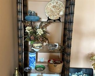 One of two shelves.  There are matching end tables and a foyer table.