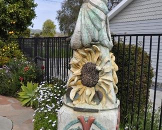 A 20 Foot tall Totem Pole - TRIBUTE TO THE CHUMASH NATION created jointly by David and Linda Elder will greet you as enter the residence.