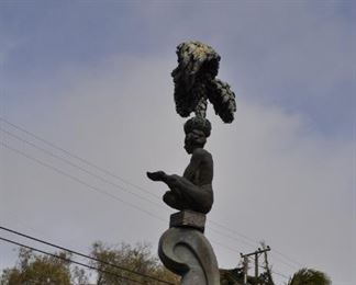 A 20 Foot tall Totem Pole - TRIBUTE TO THE CHUMASH NATION created jointly by David and Linda Elder will greet you as enter the residence.