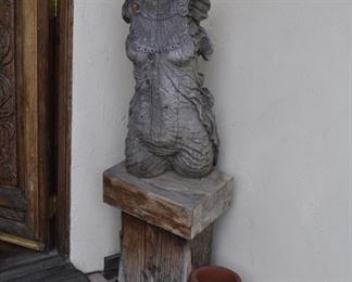 Asst. carved wood torsos and figures created by David Elder.