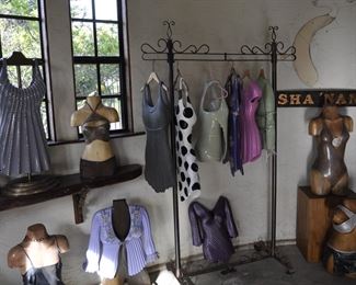 Asst. carved wood torsos and figures created by David Elder.