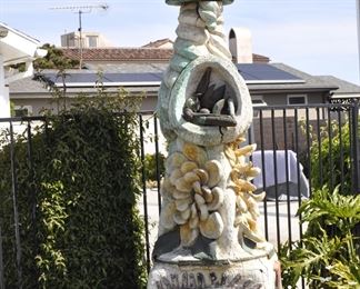 A 20 Foot tall Totem Pole - TRIBUTE TO THE CHUMASH NATION created jointly by David and Linda Elder will greet you as enter the residence.