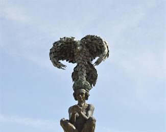 A 20 Foot tall Totem Pole - TRIBUTE TO THE CHUMASH NATION created jointly by David and Linda Elder will greet you as enter the residence.