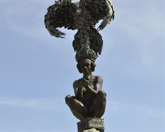 A 20 Foot tall Totem Pole - TRIBUTE TO THE CHUMASH NATION created jointly by David and Linda Elder will greet you as enter the residence.