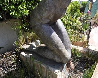 8 FOOT TALL BRONZE -  400lbs  -  1 OF 1  - Original art by Linda Elder. 
 Title:  CHUMASH WATER WOMAN -- "A HAN WA"
