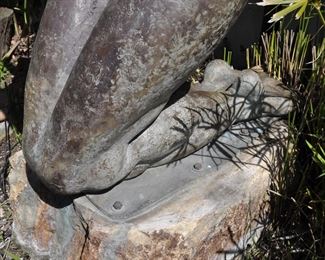 8 FOOT TALL BRONZE -  400lbs  -  1 OF 1  - Original art by Linda Elder. 
 Title:  CHUMASH WATER WOMAN -- "A HAN WA"