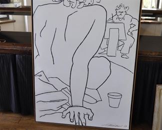 Jumbo size Original artwork on canvas.  Signed and dated: 1983  -  from the Saluga estate 