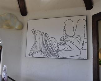 Jumbo size Original artwork on canvas.  Signed and dated: 1983  -  from the Saluga estate 