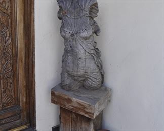 Asst. carved wood torsos and figures created by David Elder.