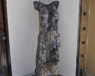 Asst. carved wood torsos and figures created by David Elder.