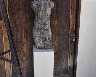 Asst. carved wood torsos and figures created by David Elder.