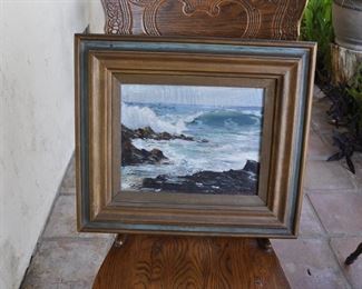 1970's Original oil painting  -  California seascape