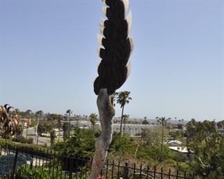 A 13 foot tall iron figure created by David Elder.