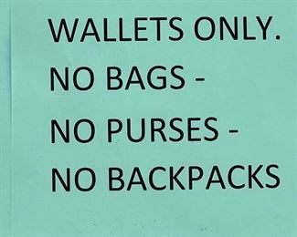 PLEASE DO NOT AKS TO BRING PURSES, BAGS OR BACKBACKS INTO THE RESIDENCE.  LOCK THEM IN YOU CARS.  THANK YOU.