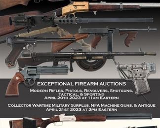 Exceptional Firearm Auction Military Machine Gun Modern Tactical Antique Sporting 423 WM