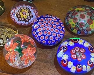 vintage glass paperweights
