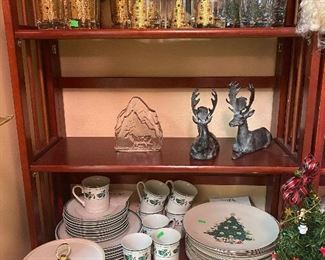 Vintage Culver Christmas glasses and dishware