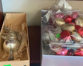 Vintage handblown glass ornaments