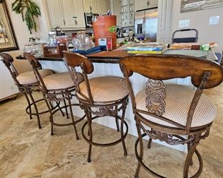 Four sturdy barstools in great condition
