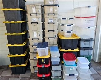 Lots and LOTS of Storage Totes!