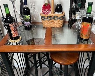 Bar table and two stools