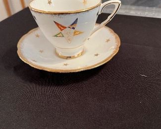 Eastern star cup and saucer