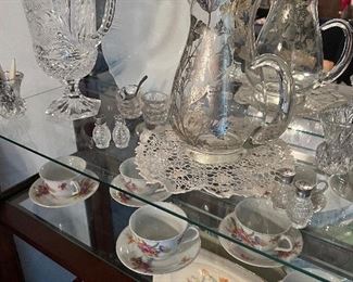 Silver overlay pitcher
Press cut pitcher