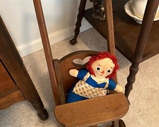 Old raggedy Ann bean bag doll