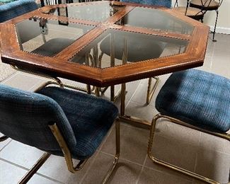 Retro hexagon table and chairs
