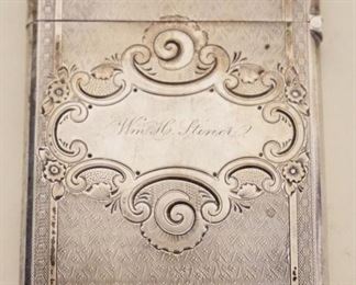 1051	VICTORIAN SILVER CALLING CARD CASE, 1.93 OZT
