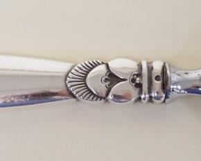 1056	GEORG JENSEN STERLING HANDLED BOTTLE OPENER, CACTUS PATTERN, 1.45 OZT TOTAL WEIGHT, APPROXIMATELY 5 IN
