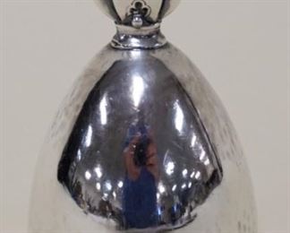 1060	GEORG JENSEN CACTUS PATTERN STERLING DINNER BELL, 2.2 OZT, APPROXIMATELY 3 1/2 IN HIGH
