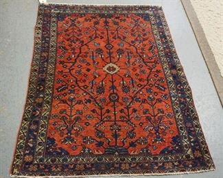 1065	SMALL PERSIAN RUG, APPROXIMATELY 4 FT X 5 FT
