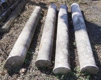 1074	4 SOLID MARBLE ARCHITECTURE COLUMNS, APPROXIMATELY 83 IN HIGH
