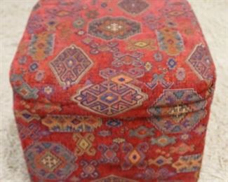 1092	CARPET UPHOLSTERED FOOT STOOL, APPROXIMATELY 20 IN X 20 IN X 16 IN
