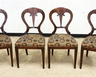 1099	SET OF 4 MAHOGANY BALLOON BACK SIDE CHAIRS
