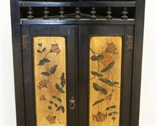 1125	ORNATE VICTORIAN HANGING 2 DOOR CORNER CABINET, APPROXIMATELY 19 IN X 10 IN X 42 IN HIGH

