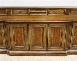 1145	DREXELL HERITAGE 2 PART WALNUT SERVER HAVING 6 DRAWERS & 5 DOORS, APPROXIMATELY 69 IN X 21 IN X 39 IN HIGH
