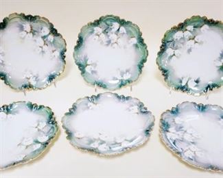1163	R.S PRUSSIA LOT OF SIX 8 IN PLATES
