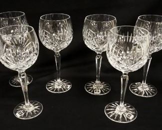 1182	LOT OF 8 MILLER ROGASKA CRYSTAL 9 IN HIGH WINE GLASSES
