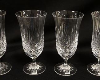 1183	LOT OF 4 MILLER ROGASKA CRYSTAL 7 IN HIGH PARFAIT GLASSES
