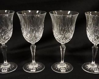 1184	LOT OF 6 MILLER ROGASKA CRYSTAL 8 IN WINES
